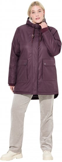 Ulla Popken HYPRAR Fleece Lined Jacket Dark Ruby - Chaquetas - 