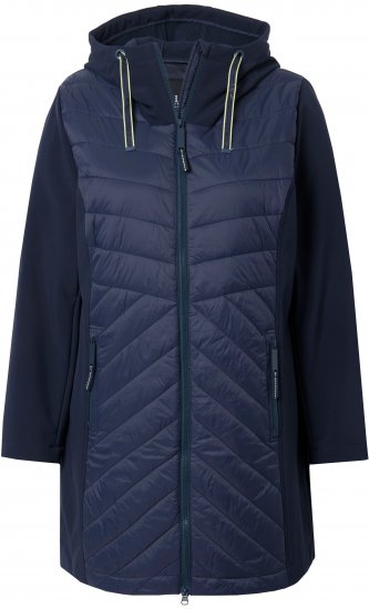 Ulla Popken HYPRAR Softshell Long Cut Jacket Navy - Chaquetas - 
