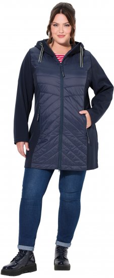 Ulla Popken HYPRAR Softshell Long Cut Jacket Navy - Chaquetas - 