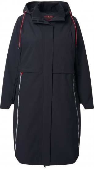 Ulla Popken Extra Long Functional Coat Black - Chaquetas - 