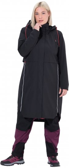 Ulla Popken Extra Long Functional Coat Black - Chaquetas - 