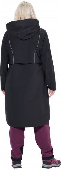 Ulla Popken Extra Long Functional Coat Black - Chaquetas - 