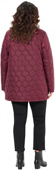Ulla Popken HYPRAR Water-Repellent Quilted Jacket Wine Red - Chaquetas - 