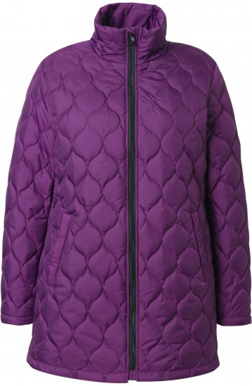 Ulla Popken HYPRAR Water-Repellent Quilted Jacket Plum - Chaquetas - 