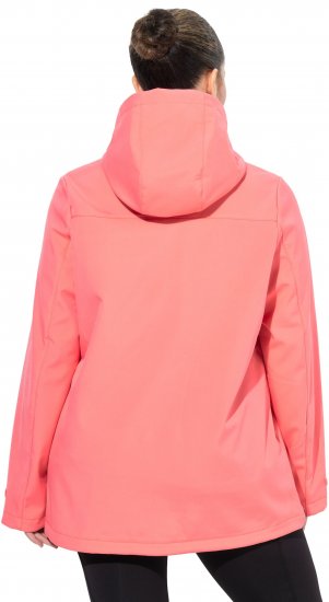 Ulla Popken HYPRAR Softshell Fleece Lined Jacket Coral - Chaquetas - 