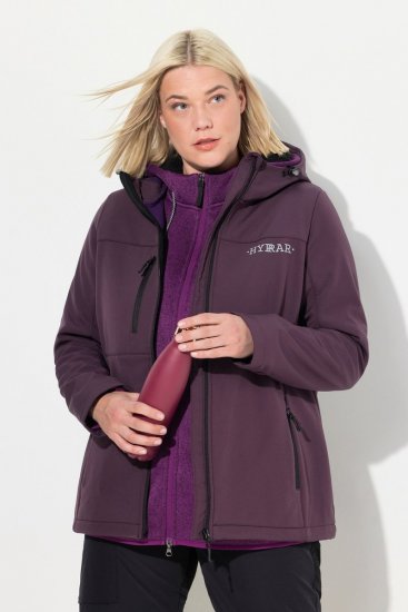 Ulla Popken HYPRAR Softshell Fleece Lined Jacket Dark Blackberry - Cinturones de mujer - Cinturones de 95 a 155 cm