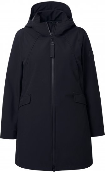 Ulla Popken HYPRAR Water Repellent Softshell Jacket Black - Chaquetas - 