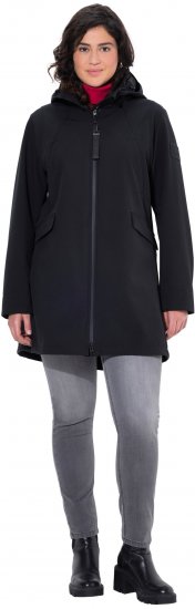Ulla Popken HYPRAR Water Repellent Softshell Jacket Black - Chaquetas - 