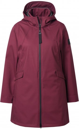 Ulla Popken HYPRAR Water Repellent Softshell Jacket Cherry - Chaquetas - 