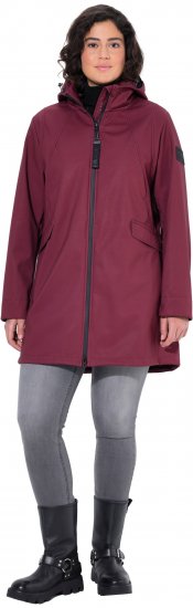 Ulla Popken HYPRAR Water Repellent Softshell Jacket Cherry - Chaquetas - 