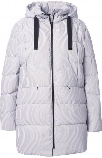 Ulla Popken HYPRAR Wave Quilted Water-Repellent Jacket Off-White - Chaquetas - 