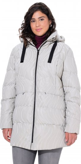 Ulla Popken HYPRAR Wave Quilted Water-Repellent Jacket Off-White - Chaquetas - 