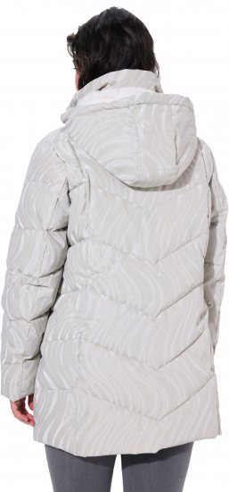 Ulla Popken HYPRAR Wave Quilted Water-Repellent Jacket Off-White - Chaquetas - 