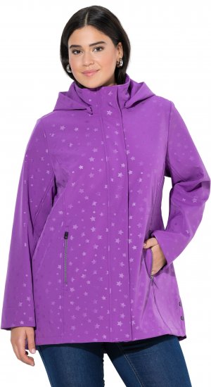Ulla Popken HYPRAR Star Print Softshell Jacket Purple - Chaquetas - 