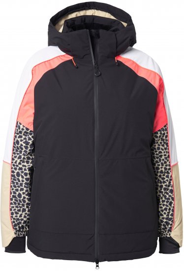 Ulla Popken HYPRAR Patchwork Sleeve Performance Jacket Black - Chaquetas - 