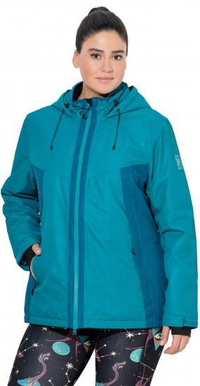 Ulla Popken HYPRAR Triple Function Two-Tone Ski Jacket Emerald Blue - Chaquetas - 