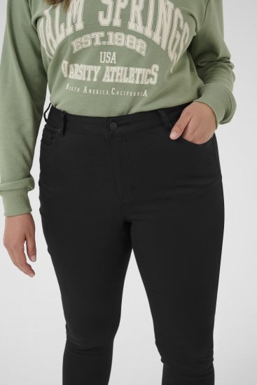 Kaffe Curve Dina Vaqueros slim de largo cropped Negro - Vaqueros & Pantalones de Mujer Tallas Grandes – Plus Size - 