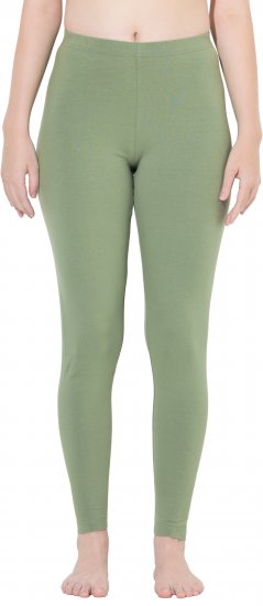 Ulla Popken Basic Stretch Knit Ankle Length Leggings Olive - Vaqueros & Pantalones de Mujer Tallas Grandes – Plus Size - 