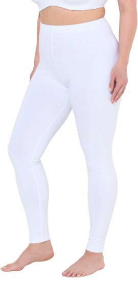 Ulla Popken Basic Stretch Knit Ankle Length Leggings Snow White - Vaqueros & Pantalones de Mujer Tallas Grandes – Plus Size - Vaqueros y pantalones, EU 42-70
