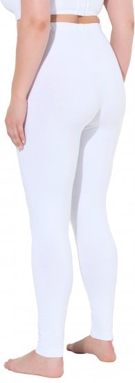 Ulla Popken Basic Stretch Knit Ankle Length Leggings Snow White - Vaqueros & Pantalones de Mujer Tallas Grandes – Plus Size - Vaqueros y pantalones, EU 42-70