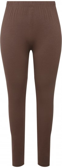 Ulla Popken Basic Stretch Knit Ankle Length Leggings Nougat Brown - Vaqueros & Pantalones de Mujer Tallas Grandes – Plus Size - 