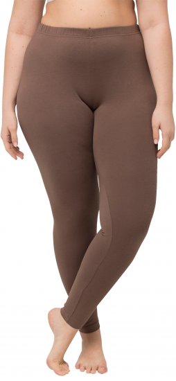 Ulla Popken Basic Stretch Knit Ankle Length Leggings Nougat Brown - Vaqueros & Pantalones de Mujer Tallas Grandes – Plus Size - 