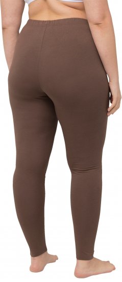 Ulla Popken Basic Stretch Knit Ankle Length Leggings Nougat Brown - Vaqueros & Pantalones de Mujer Tallas Grandes – Plus Size - 