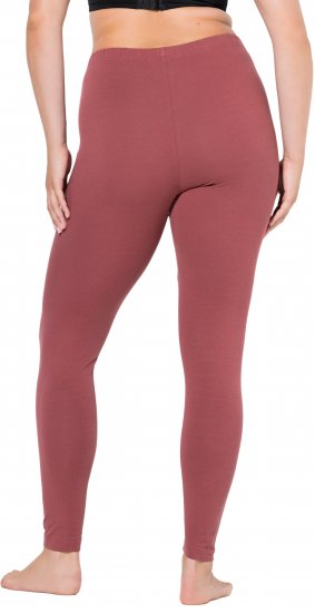 Ulla Popken Basic Stretch Knit Ankle Length Leggings Brick Red - Vaqueros & Pantalones de Mujer Tallas Grandes – Plus Size - 