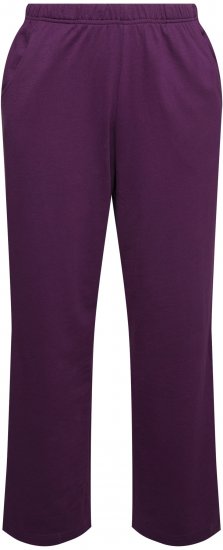 Ulla Popken Pull On Knit Straight Leg Pocket Pants Dark Blackberry - Vaqueros & Pantalones de Mujer Tallas Grandes – Plus Size - 