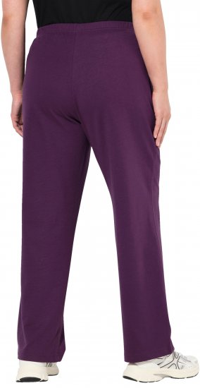 Ulla Popken Pull On Knit Straight Leg Pocket Pants Dark Blackberry - Vaqueros & Pantalones de Mujer Tallas Grandes – Plus Size - 