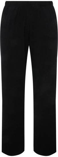 Ulla Popken Bootcut Elastic Waist Cotton French Terry Sport Pants Black - Vaqueros & Pantalones de Mujer Tallas Grandes – Plus Size - 