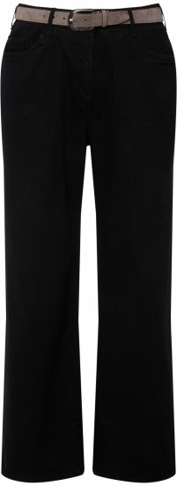 Ulla Popken Mary Fit Wide Leg Stretch Jeans Black - Vaqueros & Pantalones de Mujer Tallas Grandes – Plus Size - Vaqueros y pantalones, EU 42-70