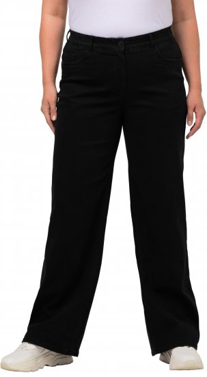 Ulla Popken Mary Fit Wide Leg Stretch Jeans Black - Vaqueros & Pantalones de Mujer Tallas Grandes – Plus Size - Vaqueros y pantalones, EU 42-70