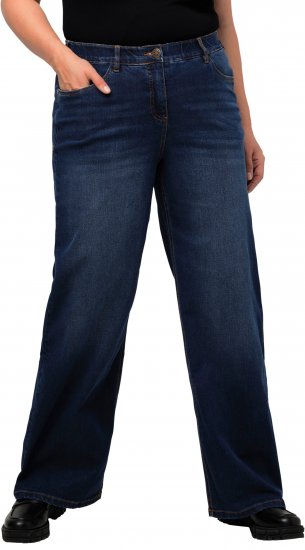 Ulla Popken Mary Fit Wide Leg Stretch Jeans Blue Denim - Vaqueros & Pantalones de Mujer Tallas Grandes – Plus Size - Vaqueros y pantalones, EU 42-70