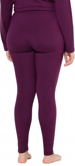 Ulla Popken Quick Dry Moisture Wicking Stretch Ski Leggings Grape Red - Vaqueros & Pantalones de Mujer Tallas Grandes – Plus Size - 
