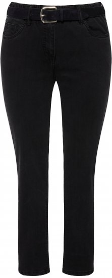 Ulla Popken Stretch Sarah Fit Skinny Jeans Black - Vaqueros & Pantalones de Mujer Tallas Grandes – Plus Size - 