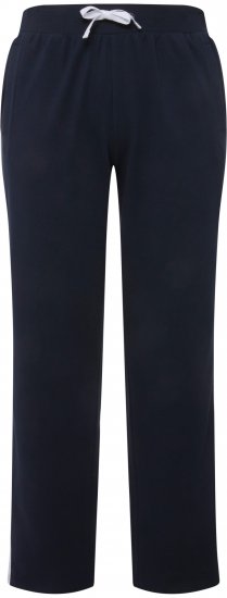 Ulla Popken Side Stripe Adjustable Drawstring Waist Joggers Navy - Vaqueros & Pantalones de Mujer Tallas Grandes – Plus Size - 