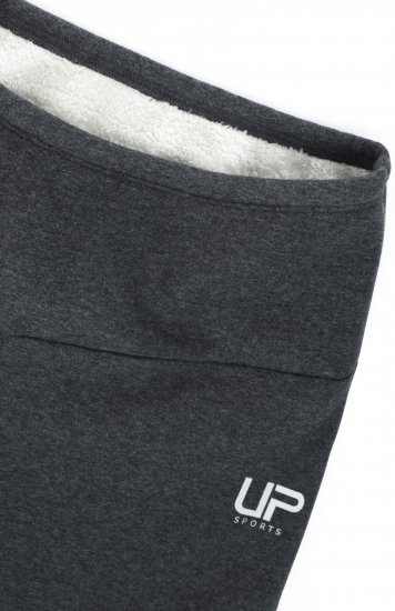 Ulla Popken Faux Fur Lined Stretch Leggings Charcoal - Vaqueros & Pantalones de Mujer Tallas Grandes – Plus Size - 