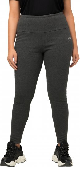 Ulla Popken Faux Fur Lined Stretch Leggings Charcoal - Vaqueros & Pantalones de Mujer Tallas Grandes – Plus Size - 