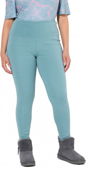 Ulla Popken Faux Fur Lined Stretch Leggings Ice Green - Vaqueros & Pantalones de Mujer Tallas Grandes – Plus Size - 