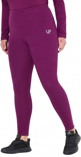 Ulla Popken Faux Fur Lined Stretch Leggings Pink Berry - Vaqueros & Pantalones de Mujer Tallas Grandes – Plus Size - 