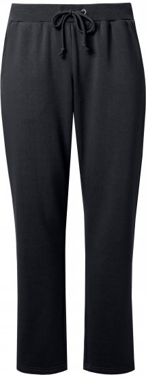 Ulla Popken Basic Drawstring Elastic Waist Cotton Blend Joggers Black - Vaqueros & Pantalones de Mujer Tallas Grandes – Plus Size - 