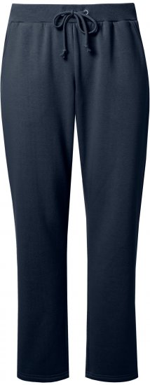 Ulla Popken Basic Drawstring Elastic Waist Cotton Blend Joggers Navy - Vaqueros & Pantalones de Mujer Tallas Grandes – Plus Size - 
