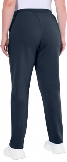 Ulla Popken Basic Drawstring Elastic Waist Cotton Blend Joggers Navy - Vaqueros & Pantalones de Mujer Tallas Grandes – Plus Size - 