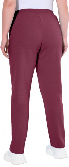 Ulla Popken Basic Drawstring Elastic Waist Cotton Blend Joggers Dark Berry - Vaqueros & Pantalones de Mujer Tallas Grandes – Plus Size - 