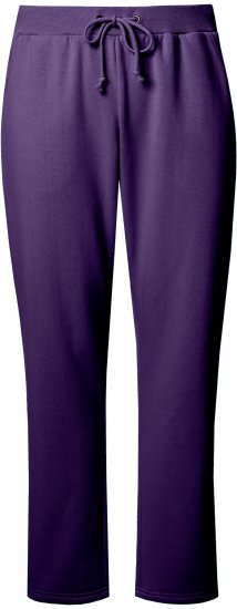 Ulla Popken Basic Drawstring Elastic Waist Cotton Blend Joggers Deep Violet - Vaqueros & Pantalones de Mujer Tallas Grandes – Plus Size - 