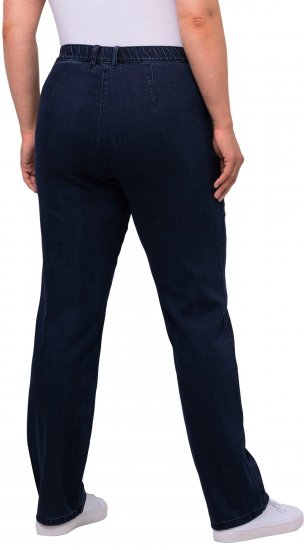 Ulla Popken Mony Elastic Waist Zip Pocket Jeans Dark Blue Denim - Vaqueros & Pantalones de Mujer Tallas Grandes – Plus Size - 