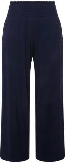Ulla Popken Wide Leg Smocked Waist Knit Pants Night Blue - Vaqueros & Pantalones de Mujer Tallas Grandes – Plus Size - Vaqueros y pantalones, EU 42-70
