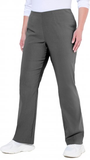 Ulla Popken Bengaline Elastic Waist Thermal Pants Graphite Grey - Vaqueros & Pantalones de Mujer Tallas Grandes – Plus Size - 