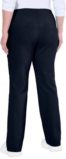 Ulla Popken Bengaline Elastic Waist Thermal Pants Navy - Vaqueros & Pantalones de Mujer Tallas Grandes – Plus Size - 
